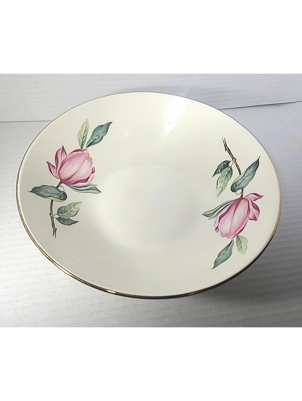 Vintage Rhythm Pink Magnolia By Homer Laughlin Serving Bowl 8.75 Inches Floral
